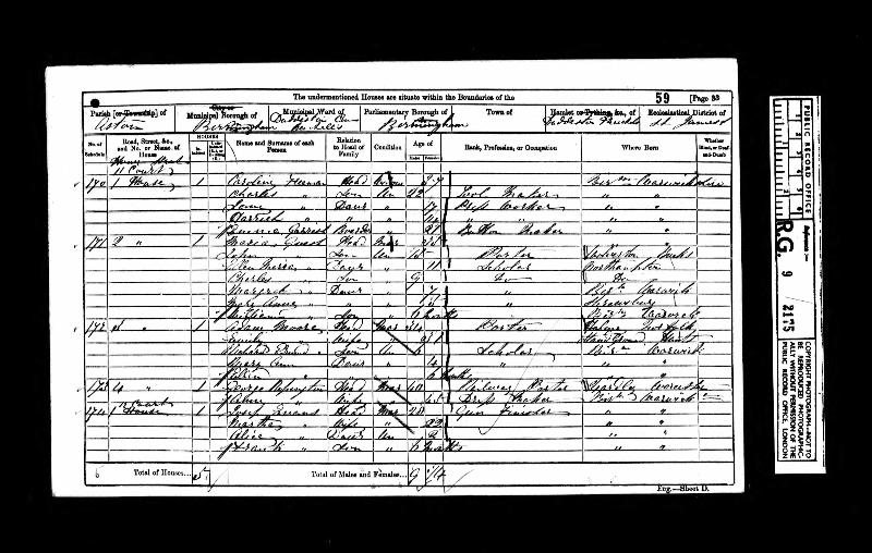 Reppington (George) 1861 Census